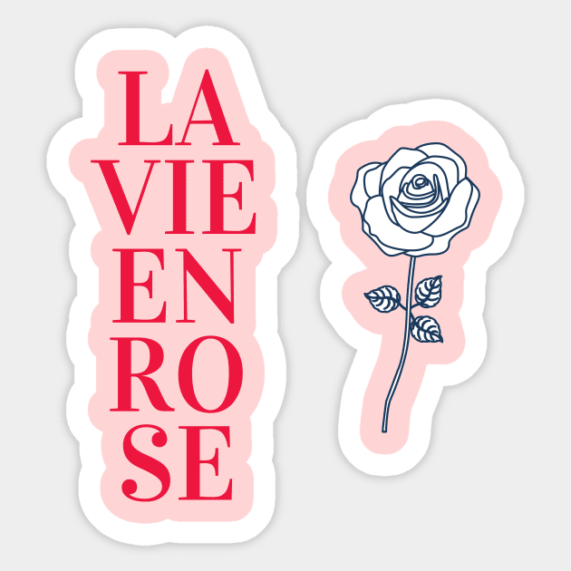 La Vie en Rose Edith Piaf French France Paris Music Sticker by From Mars